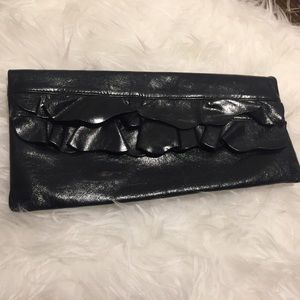 Black leather clutch. Hobo brand.
